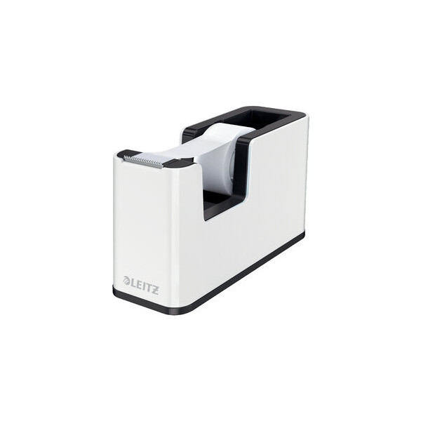 4002432122158 - Klebefilmabroller WOW ergonomisch für Klebebandrollen mit B 19 mm x L 33 m inkl Klebeband recycelbarer ABS-Kunststoff weiß schwarz