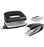 Locher-Heftgerät-Set NeXXt WOW 5561-20-95, schwarz, 1 mm/10 Blatt