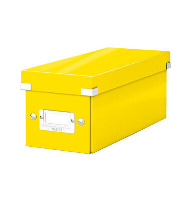 CD-Box Click & Store WOW, mit Deckel, f&uuml;r: 30 CDs, gelb