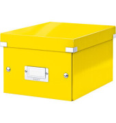 Aufbewahrungsbox Click & Store WOW 6043-00-16, A5 quer, gelb, innen 25x20x14,8cm (TxBxH), Graukarton mit PP-Folie laminiert