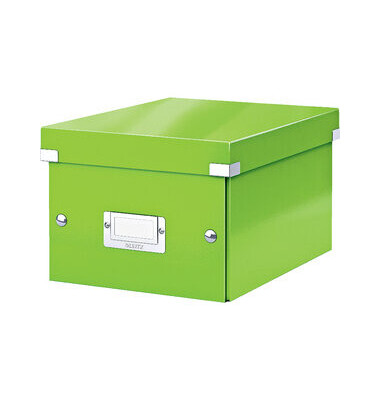 Aufbewahrungsbox Click & Store WOW 6043-00-54, A5 quer, gr&uuml;n, innen 25x20x14,8cm (TxBxH), Graukarton mit PP-Folie laminiert