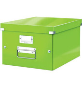 Aufbewahrungsbox Click & Store WOW 6044-00-54, A4 quer, gr&uuml;n, innen 33,5x26,5x18,8cm (TxBxH), Graukarton mit PP-Folie laminiert
