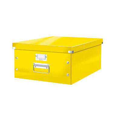 Aufbewahrungsbox Click & Store WOW 6045-00-16, abnehmbarer Deckel, au&szlig;en 48,4x36,9x20cm (TxBxH), Graukarton mit PP-Folie laminie