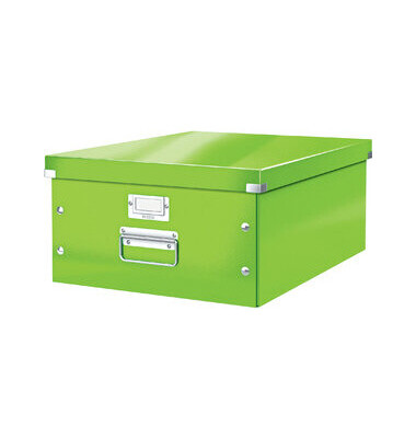 Aufbewahrungsbox Click & Store WOW 6045-00-54, abnehmbarer Deckel, au&szlig;en 48,4x36,9x20cm (TxBxH), Graukarton mit PP-Folie laminie