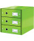 Schubladenbox Click & Store WOW, mit 3 Schubladen, A4, grün