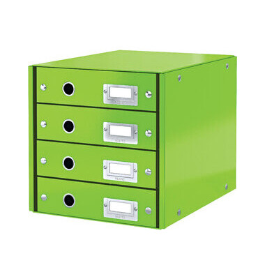 Schubladenbox Click & Store WOW, mit 4 Schubladen, A4, grün Schubladenbox Click & Store WOW, mit 4 Schubladen, A4, grün