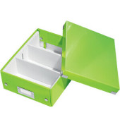 Aufbewahrungsbox Click & Store WOW 6057-00-54, 4,5 Liter mit Deckel, für A5, außen 282x220x100mm, Karton grün