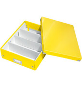 Aufbewahrungsbox Click & Store WOW 6058-00-16, 8 Liter mit Deckel, für A4, außen 370x281x100mm, Karton gelb