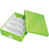 Aufbewahrungsbox Click & Store WOW 6058-00-54, 8 Liter mit Deckel, für A4, außen 370x281x100mm, Karton grün