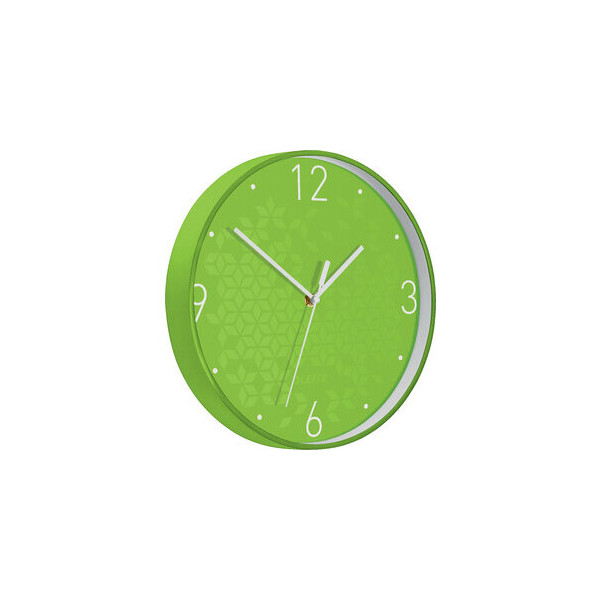 4002432122981 - Wanduhr WOW Ø 29 cm Kunststoff grün weiß Ziffernblatt 4002432122981 Leitz