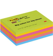 Haftnotizen 8645-6SS-EU, Super Sticky Meeting Notes, 203x152mm, farbig soriert (limonengr&uuml;n/ultragelb/powerpink/vitalorange/guav