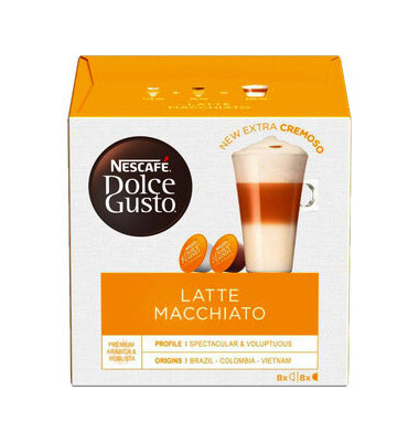 Kapsel Dolce Gusto™, LATTE MACCHIATO, ergibt: 220 ml, 8x22,9g Kapsel Dolce Gusto™, LATTE MACCHIATO, ergibt: 220 ml, 8x22,9g