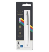Kuli JOTTER ORIGINALS, nachf., M, Schaft: weiß, Schreibf.: blau