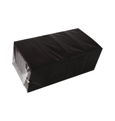 Serviettentasche, Airlaid, 1/8 Falz, 40 x 33 cm, schwarz