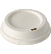 Deckel pure, mikrowellengeeignet, Zuckerrohr, rund, 8 x 2,5 cm, weiß