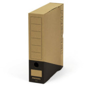 Archivbox A75 203300, 0,09x150m, natur/schwarz, Wellpappe
