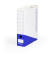 Archivbox A75 203302, weiß/blau, Wellpappe