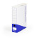 Archivbox, Steckverschluss, A4, 7,5x26x32cm, weiß/blau