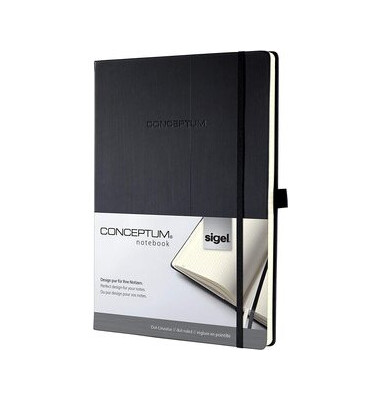 Notizbuch CO108, Conceptum, schwarz, A4, punktiert, 80g, 97 Blatt / 194 Seiten