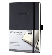 Notizbuch Conceptum CO109 schwarz A5 punktraster 80g 194 Seiten mit Gummiband paginiert