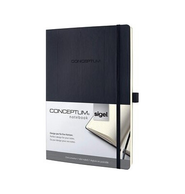 Notizbuch CO308, Conceptum, schwarz, A4, punktiert, 80g, 97 Blatt / 194 Seiten