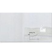 Schreibtafel artverum®, Sicherheitsglas, magn., 240 x 120 cm, weiß