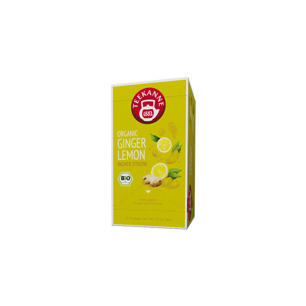 9001475035079 - Teekanne BIO Organic Ginger Lemon Ingwer­Zitrone Bio Grüntee Teebeutel im Kuvert 2 Entnahmefach displaytauglich 36g