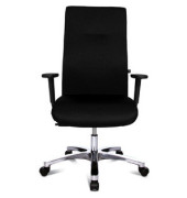 B&uuml;rostuhl Big Star 20, schwarz / silber, mit verstellbaren Armlehnen, bis 150kg, ohne Kopfst&uuml;tze