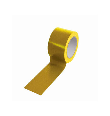 Warnband, PVC, selbstklebend, 75 mm x 33 m, gelb