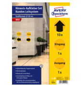 Etikett, Kundenleitsystem, sortiert, sk, abl&ouml;sbar, Papier, &Oslash;: 200 mm