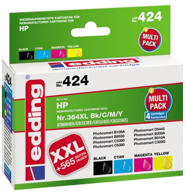 Tintenpatrone 18-424 wie HP 364XL sw/c/m/y 4 St./Pack.