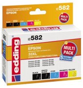 Druckerpatrone EDD-582 18-582 (kompatibel zu Epson T3357XL), 2x schwarz/cyan/magenta/gelb, ca. 640 / 4x 650 Seiten