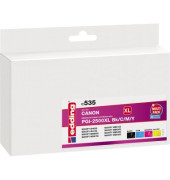 Druckerpatrone EDD-535 18-535 (kompatibel zu Canon PGI-2500 XL BK/M/C/Y), schwarz/cyan/magenta/gelb, ca. 2500 / 3x 1765 Seiten
