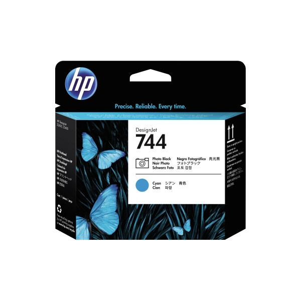 0725184104497 - Hp Printhead No 744 HP744 hp 744 Black Schwarz & Cyan (F9J86A) (F9J86A) - Hewlett Packard