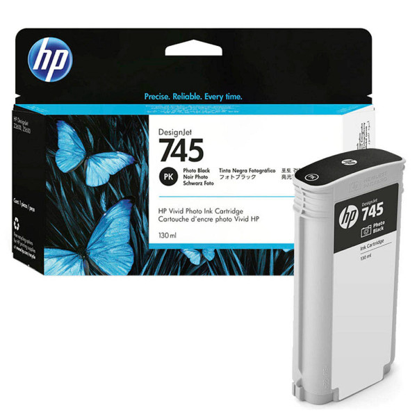 0725184104619 - Hp 745 130-ml DesignJet Photo Black Ink Cartridge Druckerpatrone 1 Stück(e) Original Standardertrag