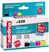 Druckerpatrone 18-439 kompatibel zu brother LC-1240BK/C/M/Y, Multipack, schwarz, cyan, magenta, gelb