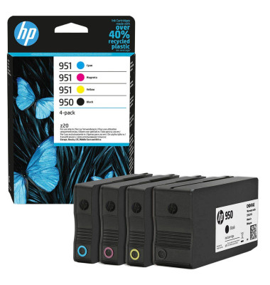 Druckerpatrone 950 + 951 6ZC65AE (950), schwarz/cyan/magenta/gelb, ca. 1x 1000, 3x 700 Seiten