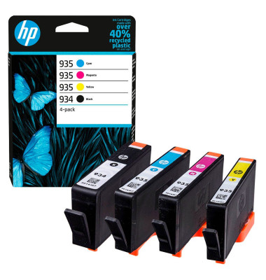 Druckerpatrone 934 + 935 6ZC72AE (934/935), schwarz/cyan/magenta/gelb, ca. 4x 400 Seiten