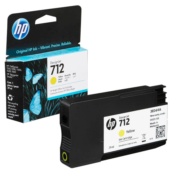 0193905352838 - Hp Ink No 712 HP712 hp 712 Yellow Gelb (3ED69A) (3ED69A) - Hewlett Packard