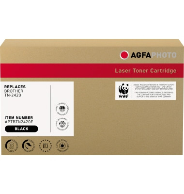 Toner APTBTN2420E schwarz ca 3000 Seiten kompatibel zu TN-2420