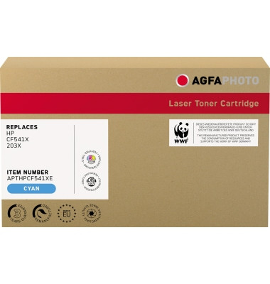 Toner APTHPCF541XE cyan 2500 Seiten kompatibel zu CF541X 203X