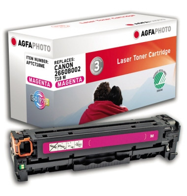Toner APTC718ME magenta ca 2900 Seiten kompatibel zu 718