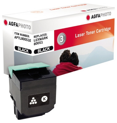 Toner APTL800S1E wie Lexmark 80C2SK0 802SK schwarz Toner APTL800S1E wie Lexmark 80C2SK0 802SK schwarz