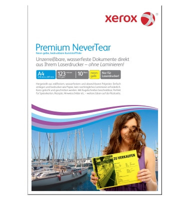 Synthetikpapier Premium NeverTear 003R98128 A4 123 mic gelb matt