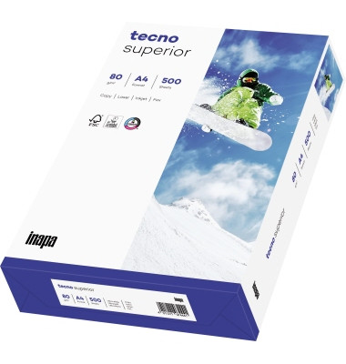 Kopierpapier Superior 2100011533 A4 80g hochweiß 2-fach-Lochung