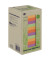 Haftnotizen 5875, oeco Recycling, 75x75mm, farbig sortiert (kiwigr&uuml;n/orange/rot/violett), quadratisch
