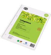 Collegeblock 2367 oeco Recycling, Lineatur 22 / kariert mit Rand innen, A4, 70g, grün, 80 Blatt