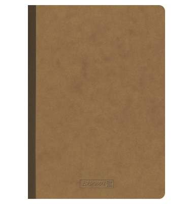 Notizbuch 104357270, FACT!plus, braun, A5, kariert, 90g, 96 Blatt / 192 Seiten