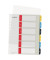 Kunststoffregister Cosy 1246-00-00, 1 bis 6, A4+, 0,30 mm, farbige Taben, 6-teilig