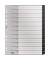 Kunststoffregister recycle 1209-00-00, 1 bis 12, A4, 115&micro;m, schwarze Taben, 12-teilig